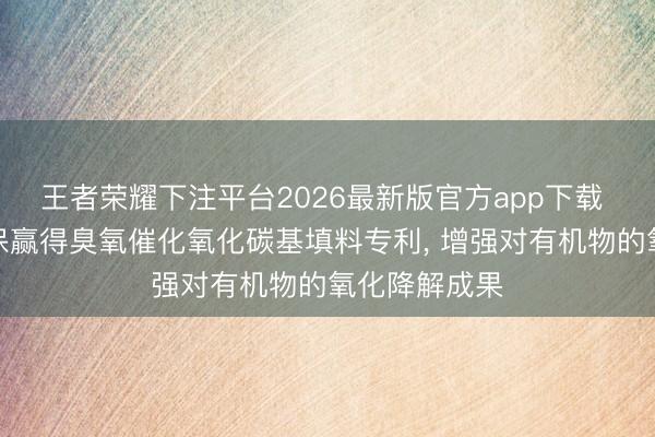 王者荣耀下注平台2026最新版官方app下载 华顺金锡环保赢得臭氧催化氧化碳基填料专利， 增强对有机物的氧化降解成果