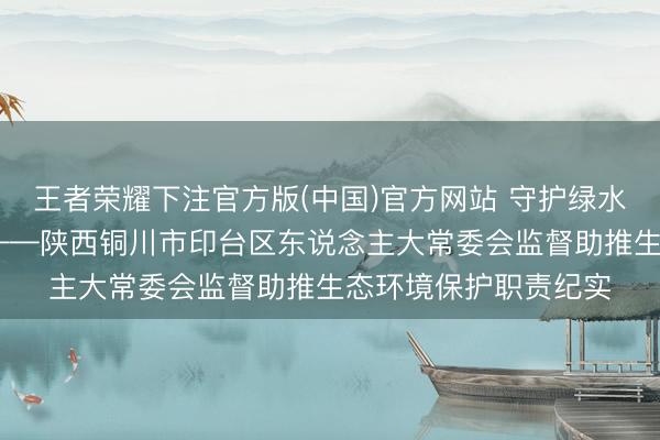 王者荣耀下注官方版(中国)官方网站 守护绿水青山 书写生态答卷——陕西铜川市印台区东说念主大常委会监督助推生态环境保护职责纪实