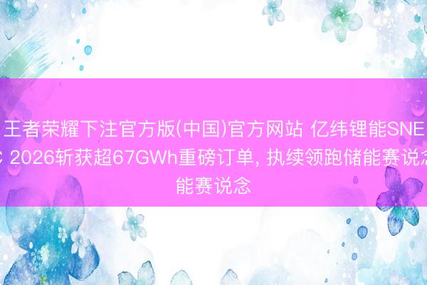 王者荣耀下注官方版(中国)官方网站 亿纬锂能SNEC 2026斩获超67GWh重磅订单， 执续领跑储能赛说念