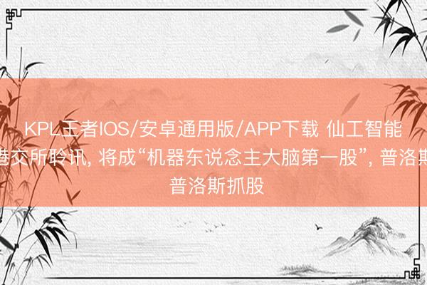 KPL王者IOS/安卓通用版/APP下载 仙工智能通过港交所聆讯， 将成“机器东说念主大脑第一股”， 普洛斯抓股