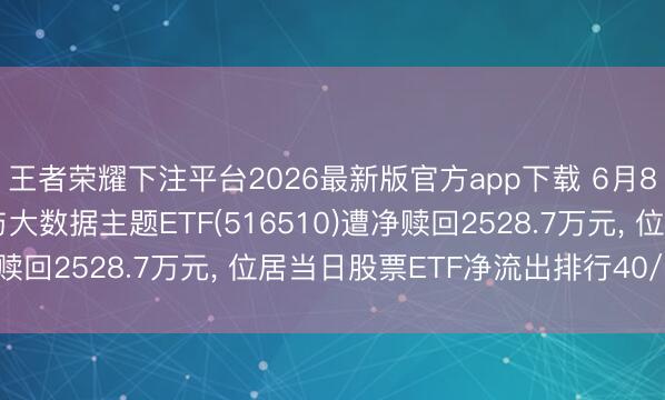 王者荣耀下注平台2026最新版官方app下载 6月8日易方达中证云计较与大数据主题ETF(516510)遭净赎回2528.7万元， 位居当日股票ETF净流出排行40/1225