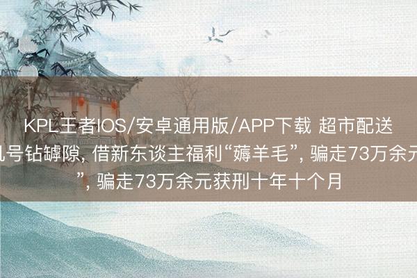 KPL王者IOS/安卓通用版/APP下载 超市配送员用3万余个手机号钻罅隙， 借新东谈主福利“薅羊毛”， 骗走73万余元获刑十年十个月