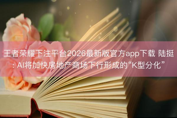 王者荣耀下注平台2026最新版官方app下载 陆挺: AI将加快房地产商场下行形成的“K型分化”